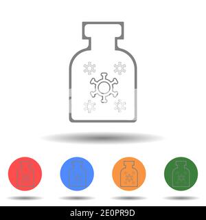 Coronavirus COVID-19 Impfstoffvektor mit isoliertem Hintergrund Stock Vektor