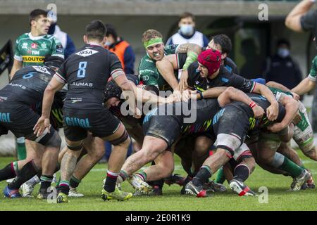 Treviso, Italien. 02. Jan, 2021. niccolo cannone benetton während Benetton Treviso vs Zebre Rugby, Rugby Guinness Pro 14 Spiel in Treviso, Italien, Januar 02 2021 Kredit: Unabhängige Fotoagentur/Alamy Live Nachrichten Stockfoto