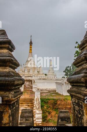 Das Maha Aung Mya Bonzan Kloster in Inwa Ava in der Nähe Mandalay Myanmar Burma Südostasien Stockfoto