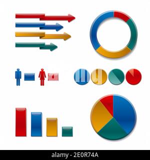 Diagramm Diagramm Diagrammelemente Business-Infografik Flussdiagramm Diagrammdaten Vorlage Stock Vektor