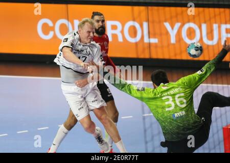 Patrick Wiencek vom THW KIEL beim EHF Champions League 2020, Finale vier Halbfinale-Handballspiel zwischen THW Kiel und Telekom Veszprem HC am 28. Dezember 2020 in der Lanxess Arena in Köln - Foto Laurent Lairys / DPPI Stockfoto