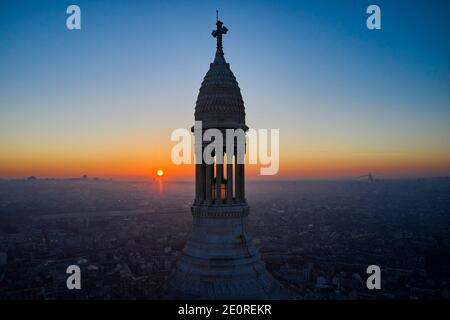 Frankreich, Paris (75), die Basilika Sacre Coeur auf dem Hügel von Montmartre Stockfoto