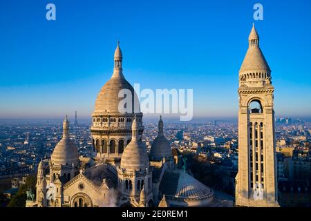 Frankreich, Paris (75), die Basilika Sacre Coeur auf dem Hügel von Montmartre Stockfoto