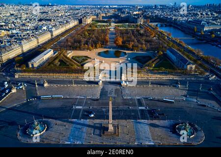 Frankreich, Paris (75), Place de la Concorde, von der UNESCO zum Weltkulturerbe erklärt Stockfoto