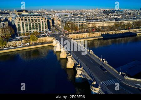 Frankreich, Paris (75), UNESCO-Weltkulturerbe, Pont Neuf und Samaritaine Stockfoto