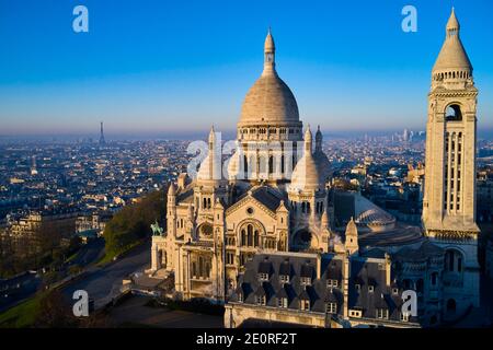 Frankreich, Paris (75), die Basilika Sacre Coeur auf dem Hügel von Montmartre Stockfoto