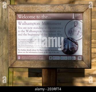 Willkommen bei Walhampton, Lymington, New Forest, Hampshire, England, Großbritannien zu unterzeichnen Stockfoto