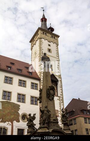 Das alte Rathaus von Würzburg in Bayern Stockfoto