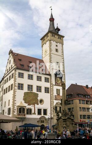 Das alte Rathaus von Würzburg in Bayern Stockfoto