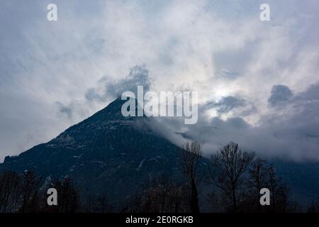 Sacra di San Michele, eine alte Mönchsabtei in der Nähe von Turin, Italien Stockfoto