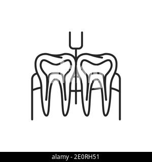 Symbol für die Farblinie der Dentalanästhesie. Piktogramm für Webseite, mobile App, Promo. Bearbeitbare Kontur. Stock Vektor