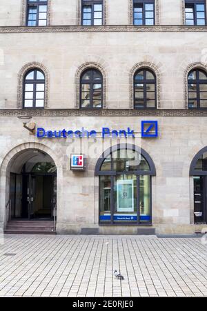 FURTH, DEUTSCHLAND: DEUTSCHE Bank Logo, Deutschland die Deutsche Bank AG ist ein deutsches globales Bank- und Finanzdienstleistungsunternehmen Stockfoto