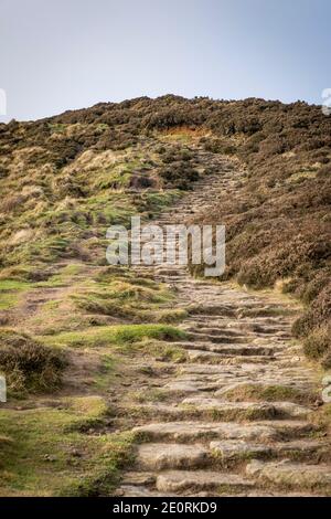 Gewinnen Sie Hill im Derbyshire Peak District, Großbritannien Stockfoto