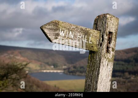 Gewinnen Sie Hill im Derbyshire Peak District, Großbritannien Stockfoto