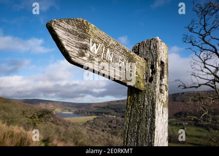 Gewinnen Sie Hill im Derbyshire Peak District, Großbritannien Stockfoto