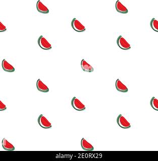 Wassermelonenmuster. Nahtloser Vektorhintergrund. Stock Vektor