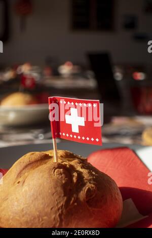 Schweizer Flagge Stockfoto