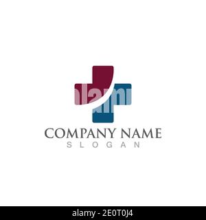 Krankenhauslogo und Symbolvektorbild Stock Vektor