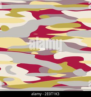 Nahtloses, unifarbenes, flaches Camo-Digitalmuster Stockfoto