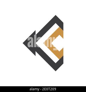 Kreatives abstraktes Buchstabenmuster. kc-Logo mit verknüpftem Buchstaben. Stock Vektor