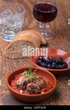 Albondigas Stockfoto