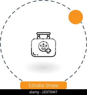 Care Vector Icon bearbeitbare Konturumrisssymbole für Web und Mobil Stock Vektor