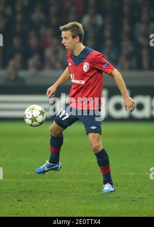 Benoit Pedretti von LOSC beim UEFA Champions League Fußballspiel Lille OSC gegen Bayern München am 23. Oktober 2012 im Grand Stade Lille Métropole in Lille, Frankreich. Foto von Christian Liewig/ABACAPRESS.COM Stockfoto