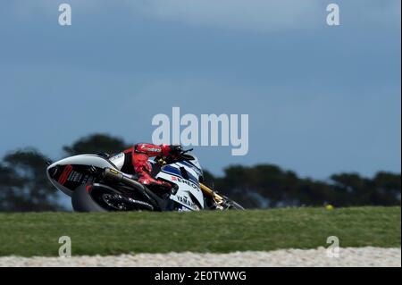 Spaniens MotoGP-Fahrer Jorge Lorenzo von Yamaha beim MotoGP Australian Grand Prix, Qualifying Days in Phillip Island, Australien am 26. Oktober 2012. Foto von Malkon/ABACAPRESS.COM Stockfoto