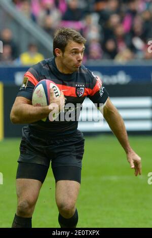 Vincent Clerc von Toulouse während des französischen Top 14 Rugby-Spiels, Stade Francais gegen Stade Toulousain im Stade de France in Saint-Denis Vorort von Paris, Frankreich am 27. Oktober 2012. Stade Francais gewann 28-24. Foto von Henri Szwarc/ABACAPRESS.COM Stockfoto