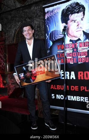 Vincent Niclo, der am 05. November 2012 an der Party teilnahm, um sein Platin-Album in Raspuutine in Paris zu feiern. Foto von Aurore Marechal/ABACAPRESS.COM Stockfoto