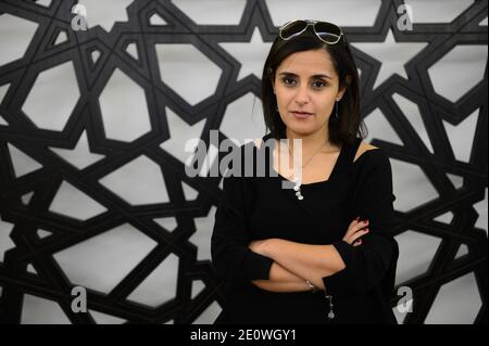 Die ägyptische Regisseurin Maggie Morgan posiert, als sie am 20. November 2012 am 4. Doha TriBeCa Film Festival im alten Souk Waqif in Doha, Katar, teilnimmt. Foto von Ammar Abd Rabbo/ABACAPRESS.COM Stockfoto