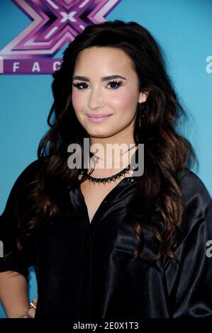 Demi Lovato nimmt am 17. Dezember 2012 an Fox's "The X Factor" Season Finale News Conference in CBS Televison City in Los Angeles, CA, USA Teil. Foto von Lionel Hahn/ABACAPRESS.COM Stockfoto