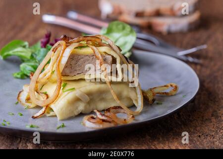 Schwäbische Maultasche Stockfoto