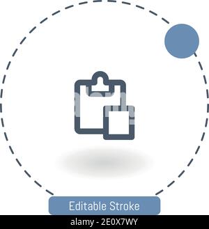 Vektorsymbol einfügen editierbare Konturumrisssymbole für Web und Mobil Stock Vektor