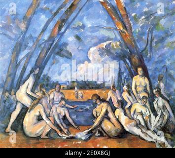 Les Grandes Baigneuses, par Paul Cézanne, Yorck. Stockfoto