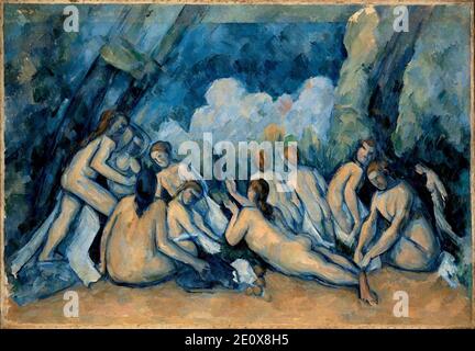 Les Grandes Baigneuses, par Paul Cézanne, Stockfoto