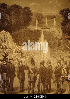 Les grandes eaux de Versailles. Stockfoto