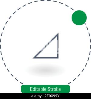 Dreieck-Vektor-Symbol editierbare Konturumrisssymbole für Web und Mobil Stock Vektor