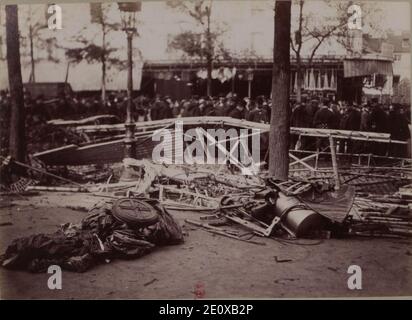 Les Restes du dirigeable Pax Avenue du Maine - Foto Jules Beau 1. Stockfoto