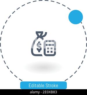 Geldbeutel Vektor-Symbol editierbare Kontur Kontur Symbole für Web Und mobil Stock Vektor
