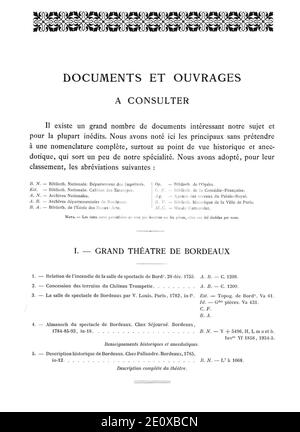 Les Salles de spectacle construites par Victor Louis 1903 p63. Stockfoto