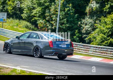 Nurburg, Deutschland - 20. August 2015. Straße zum Nürburgring. Stockfoto