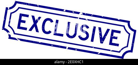 Grunge blau exclusive Wort Gummi Business Siegel Stempel auf weiß Hintergrund Stock Vektor