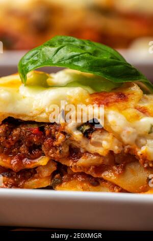 Lasagne Stockfoto