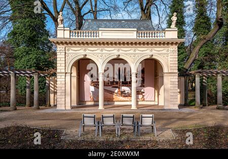 Historischer Bandstand Im Pankower Bürgerpark In Berlin Stockfoto