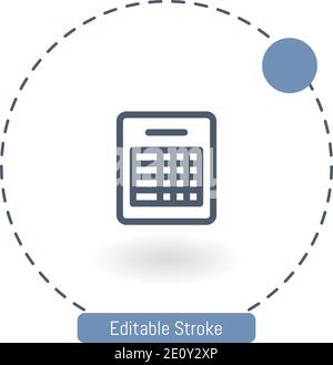 Vektorsymbol für Jahresberichte editierbare Symbole für Konturumrisse für das Web Und mobil Stock Vektor