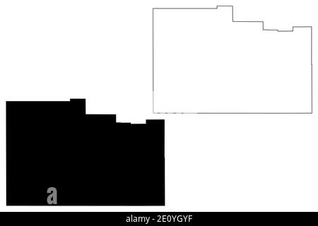 Washington County, State of Utah (US County, Vereinigte Staaten von Amerika, USA, USA, US) Karte Vektor Illustration, scribble Skizze Washington Karte Stock Vektor