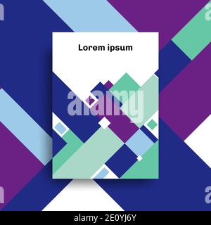 Broschüre A4 Größe Vorlage Design abstrakte geometrische überlappende Schicht Hintergrund, können Sie für Cover-Broschüre, Print-Anzeige, Magazin, Banner, presenta verwenden Stock Vektor