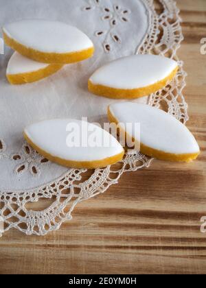 Typische Mandelbonbons aus frankreich Calissons d'aix Stockfoto