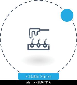Vektorsymbol für Haarentfernung editierbare Konturumrisssymbole für Web Und mobil Stock Vektor
